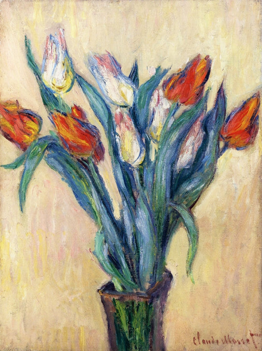 Vase Of Tulips by Claude Oscar Monet