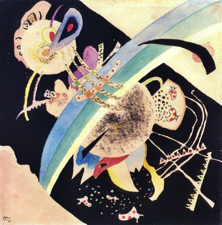 Study For "Circles On Black" by Wassily Kandinsk