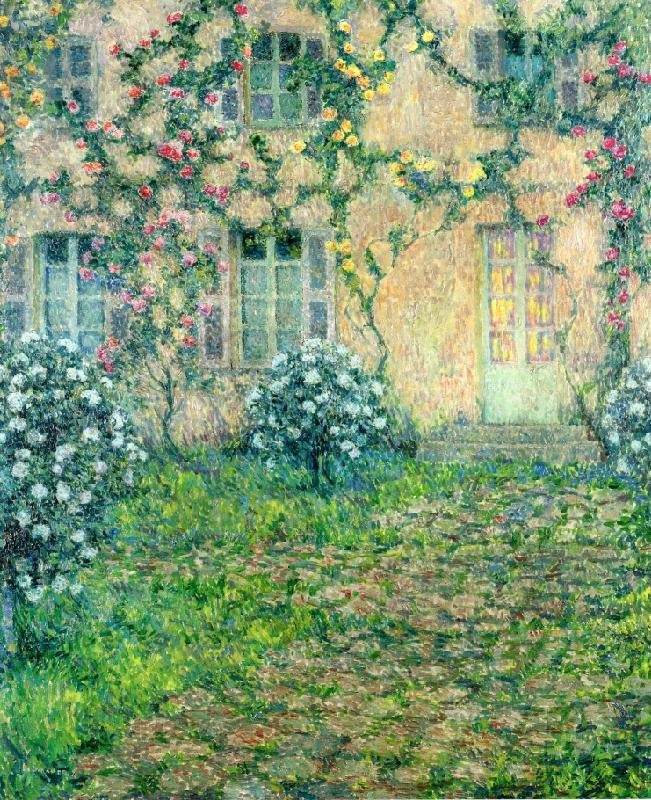 House With Roses, 1920 by Henri Le Sidaner