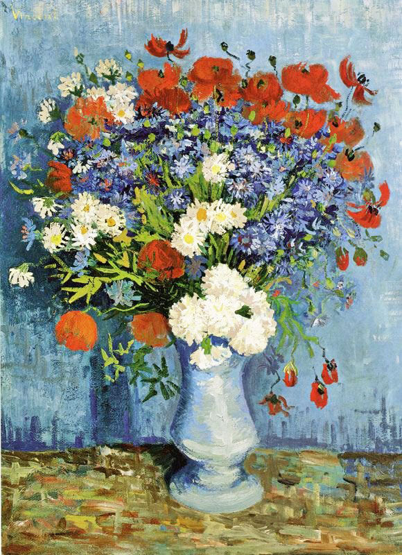 Vase With Cornflowers And Poppies by Vincent van Gogh