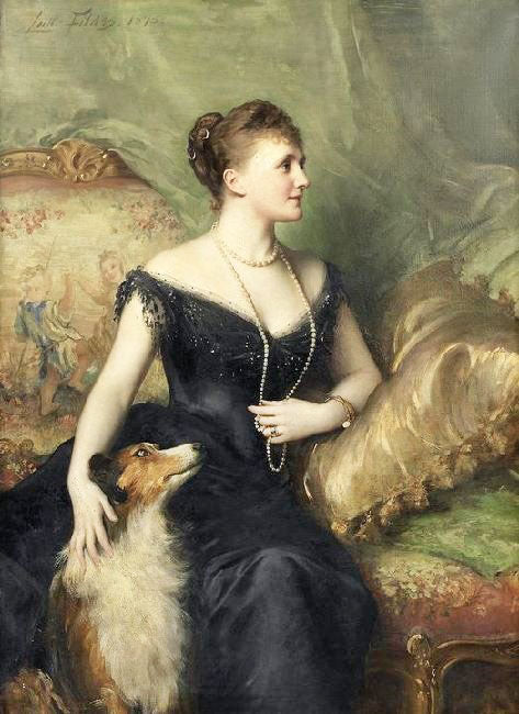 Portrait Of Mrs Arthur James by Sir Luke Fildes