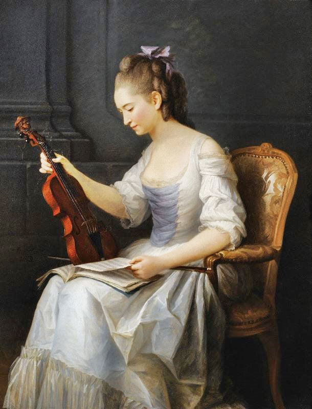 Portrait Of A Young Violinist by Anne Vallayer-Coster