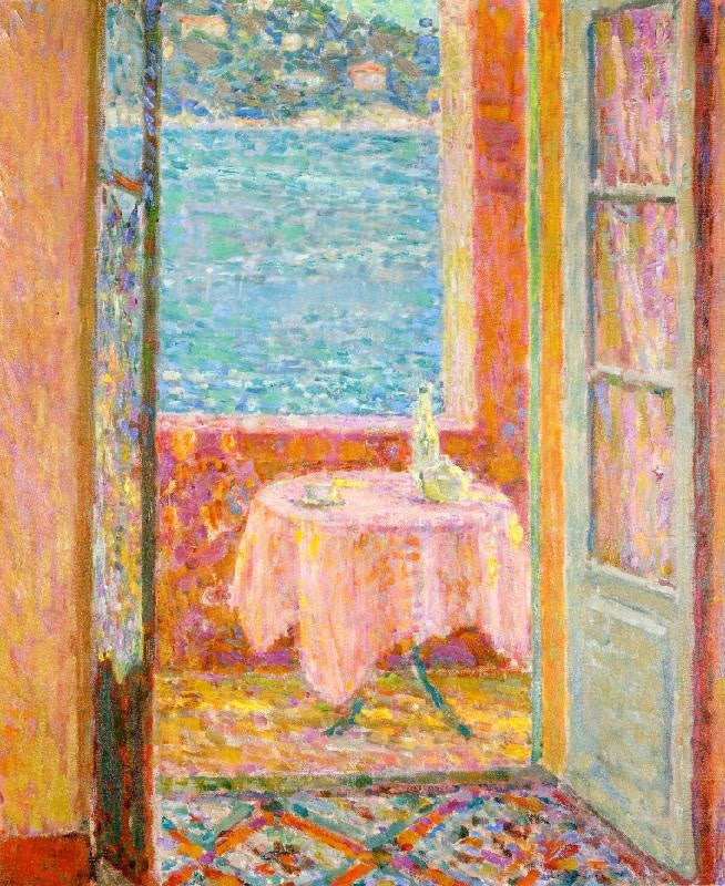Table By The Sea, Villefranche-Sur-Mer by Henri Le Sidaner
