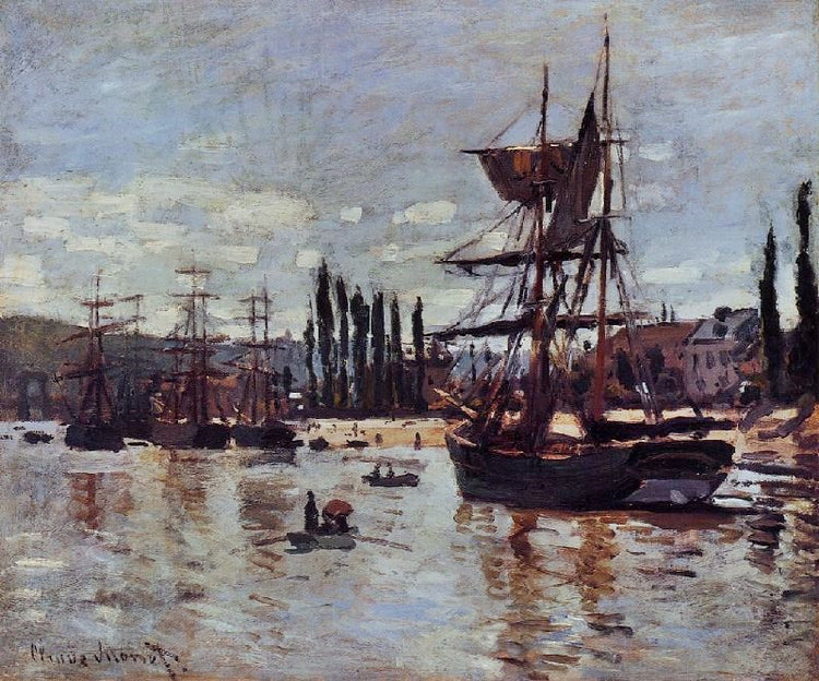 Boats At Rouen by Claude Oscar Monet