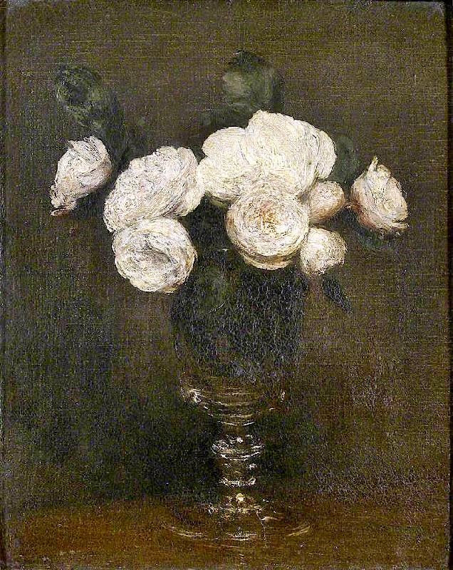 Still Life: Malmaison Roses by Henri Fantin-Latour