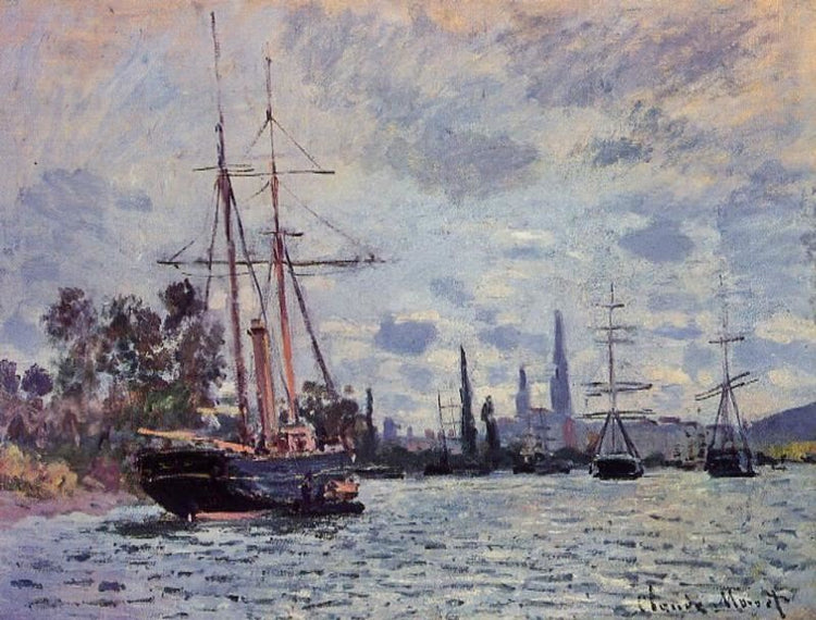 The Seine At Rouen, 1873 by Claude Oscar Monet