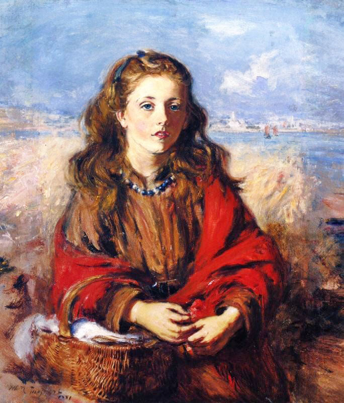 Through The Barley, A Portrait Of Maggie Macmillan by William McTaggart R.S.A. R.S.W.