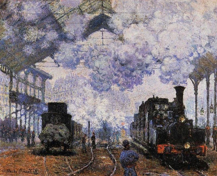 Arrival At Saint-Lazare Station by Claude Oscar Monet