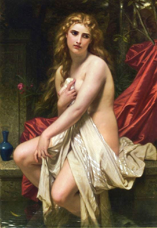 Susannah At Her Bath by Hugues Merle