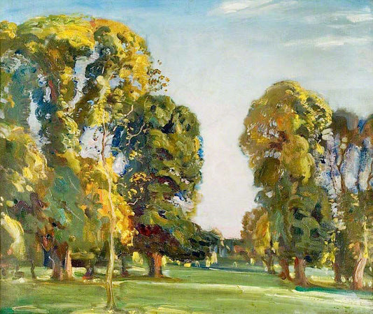 An Avenue Of Trees by Alfred James Munnings P.R.A. R.W.S.