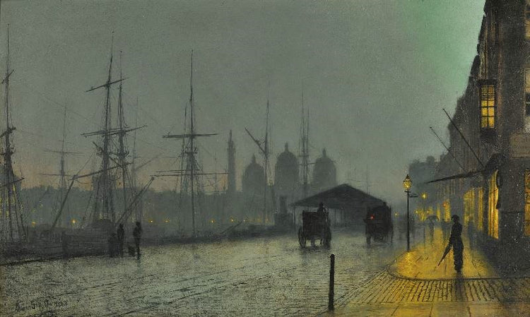 Princes Dock, Hull by John Atkinson Grimshaw