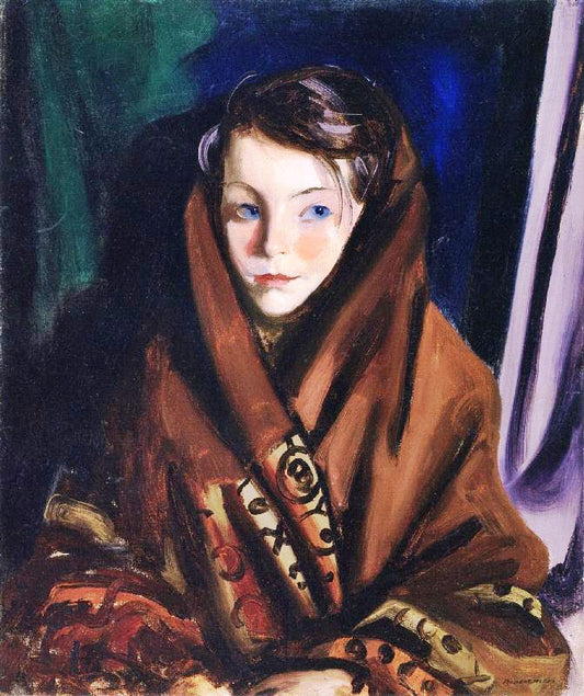 Her Sunday Shawl by Robert Henri
