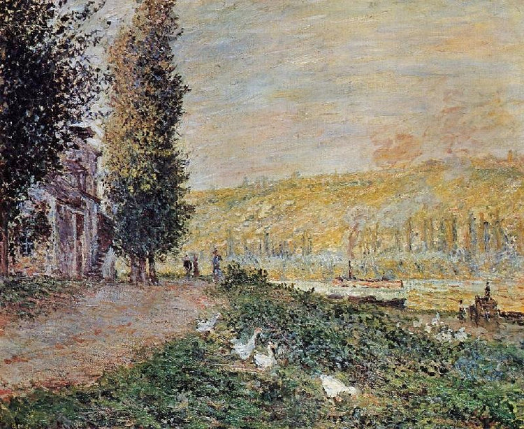 The Banks Of The Seine, Lavacourt by Claude Oscar Monet