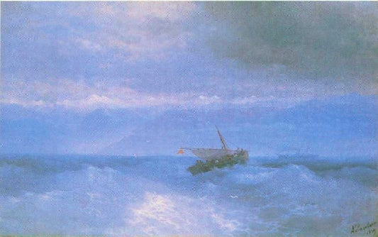 The Caucasian Range From The Sea. by Ivan Constantinovich Aivazovsk