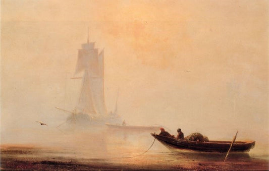 Fishing Boats In A Harbor by Ivan Constantinovich Aivazovsk