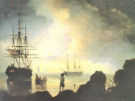 Fishermen On The Shore by Ivan Constantinovich Aivazovsk