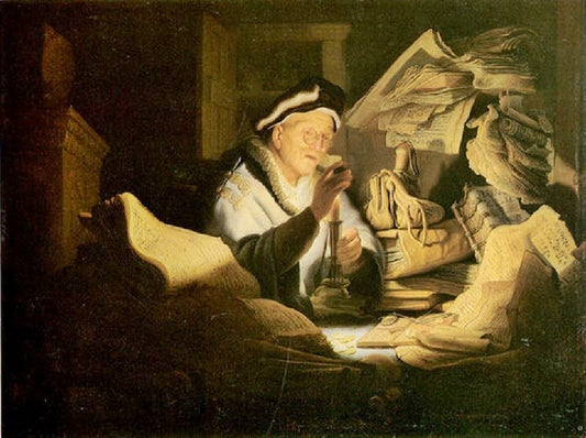 Moneychanger by Rembrandt van Rijn