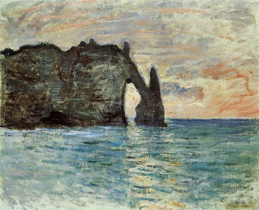 The Cliff At Etretat by Claude Oscar Monet