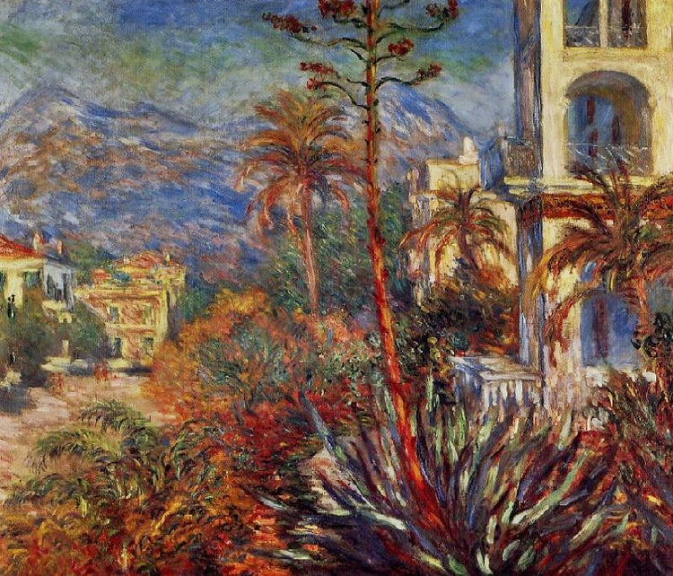 Villas At Bordighera by Claude Oscar Monet