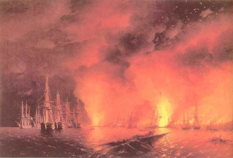 Battle Near Sinop by Ivan Constantinovich Aivazovsk