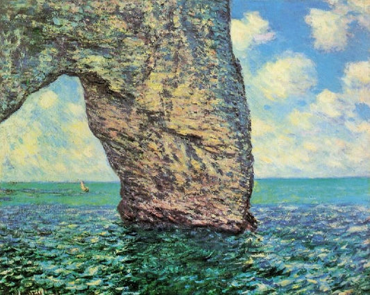 The Manneport At High Tide by Claude Oscar Monet