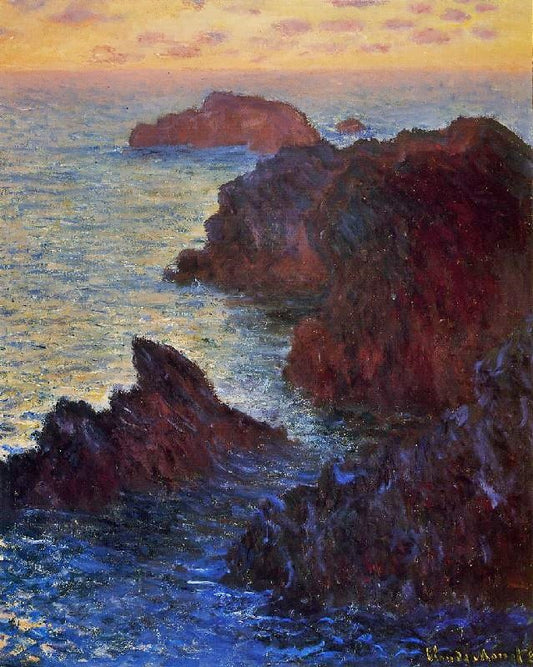 Rocky Point At Port-Goulphar by Claude Oscar Monet