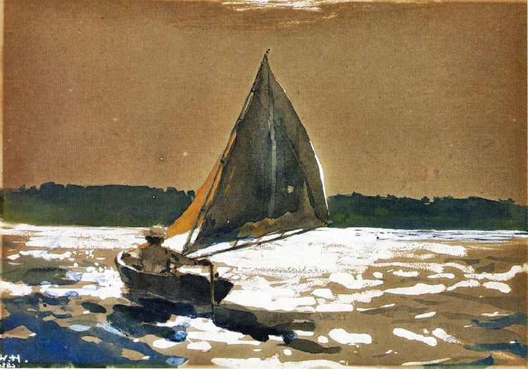 Sailing By Moonlight by Winslow Homer
