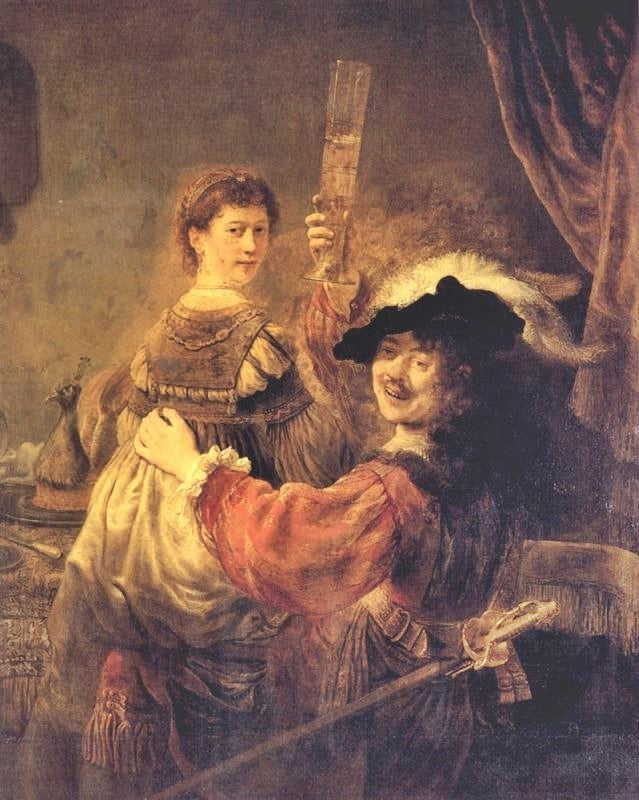 Self-Portrait With Saskia by Rembrandt van Rijn