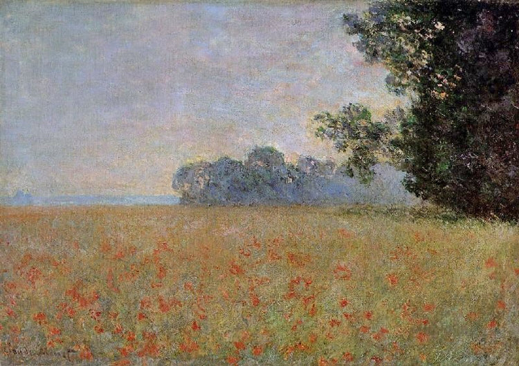 Oat And Poppy Field by Claude Oscar Monet