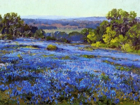 Bluebonnets, Late Afternoon, North Of San Antonio by Julian Onderdonk