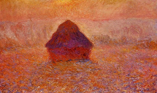 Grainstack, Sun In The Mist by Claude Oscar Monet