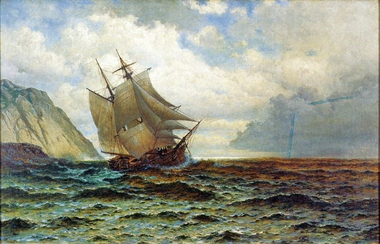 Brigantine Off The Lee Shore by William Bradford
