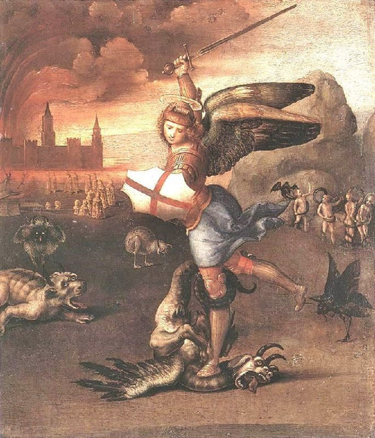 St Michael And The Dragon by Raphael