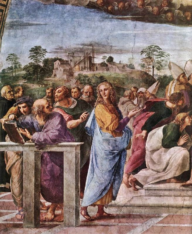 La Disputa, Detail 2, Stanza Della Segnatura by Raphael