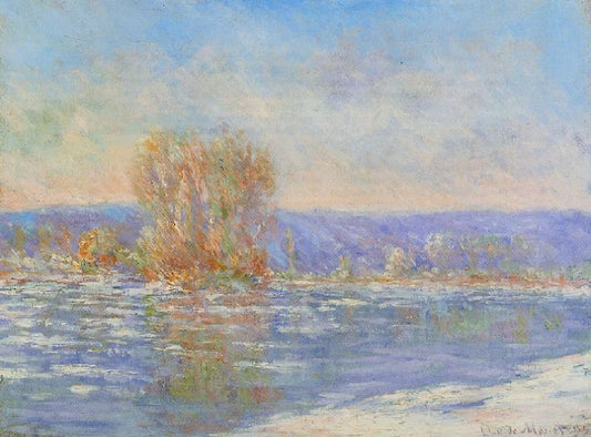 Floating Ice Near Bennecourt by Claude Oscar Monet