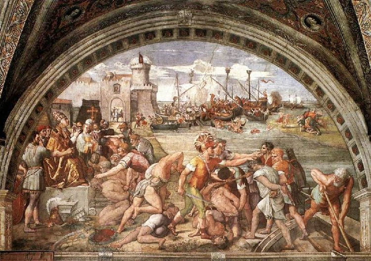 The Battle Of Ostia, Stanza Dell’Incendio Di Borgo by Raphael