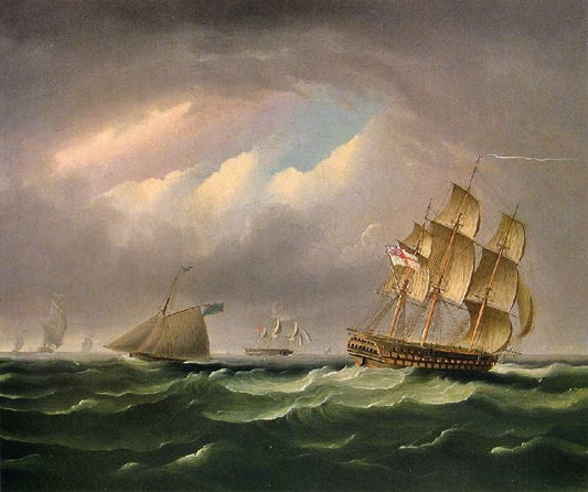 H. M. S. Brunswick by James E. Buttersworth