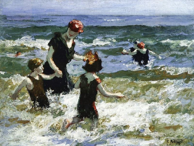 A Timid Bather by Edward Potthast