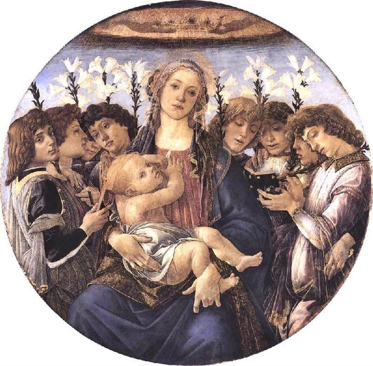 Madonna And Child With Eight Angels by Sandro Botticelli