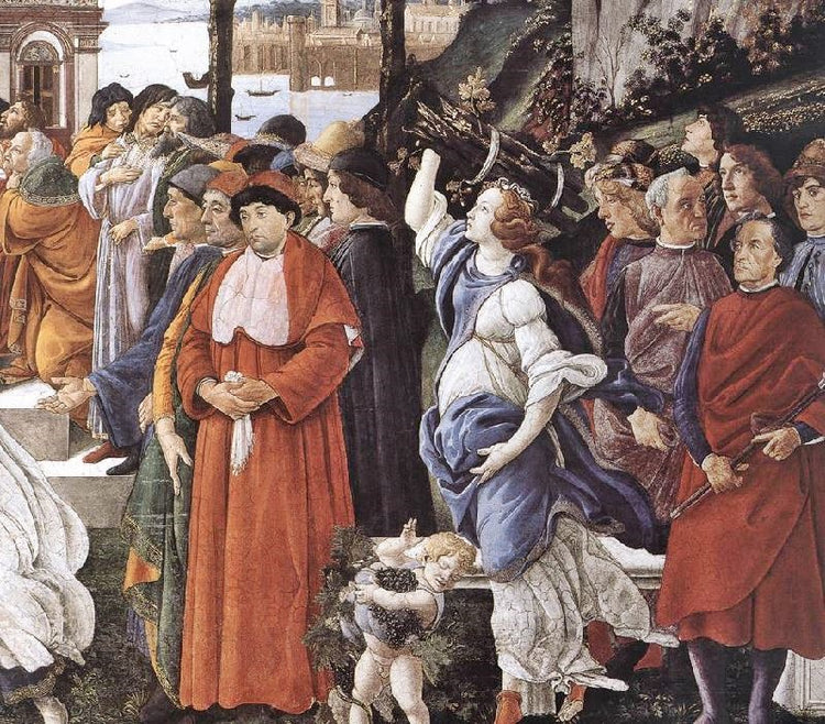 Three Temptations Of Christ, Detail 3 by Sandro Botticelli