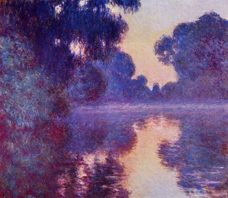 Arm Of The Seine Near Giverny At Sunrise by Claude Oscar Monet