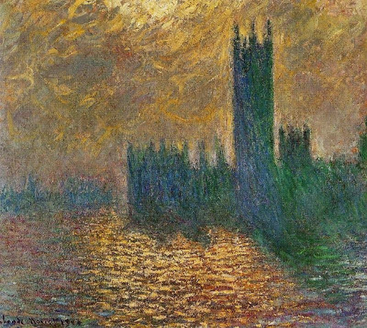 Houses Of Parliament, Stormy Sky by Claude Oscar Monet
