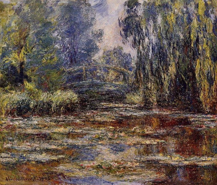 The Water-Lily Pond And Bridge by Claude Oscar Monet