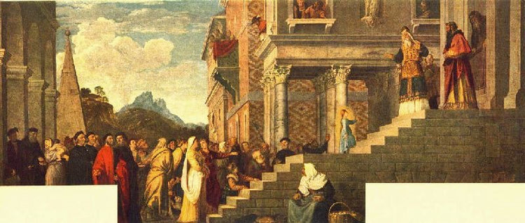 Presentation Of The Virgin At The Temple by Titian