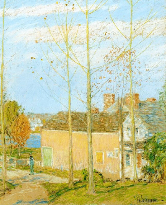 The Barn, Cos Cob by Childe Hassam