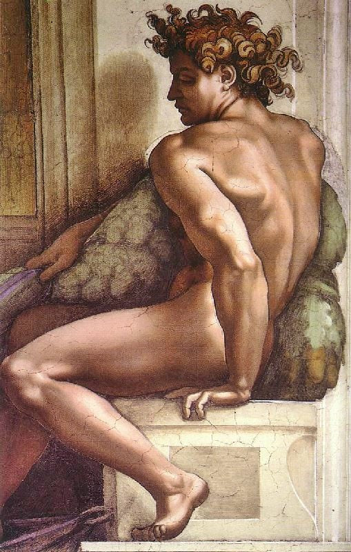 Ignudo by Michelangelo Buonarroti