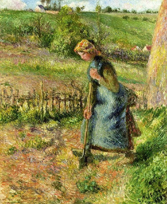 Woman Digging by Camille Pissarro