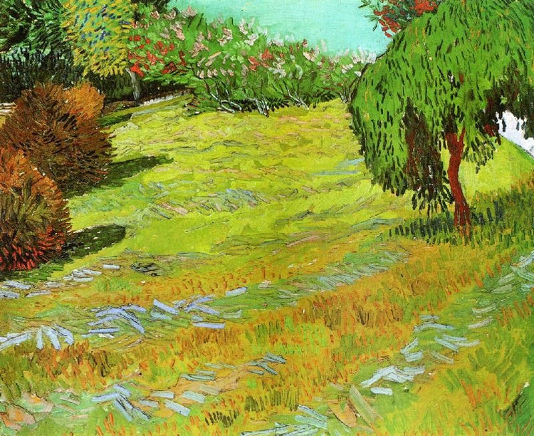 Sunny Lawn In A Public Park by Vincent van Gogh