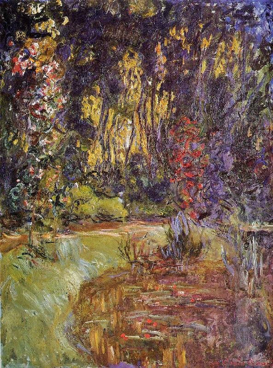 Water-Lily Pond At Giverny by Claude Oscar Monet