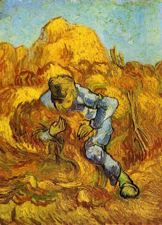 The Sheaf-Binder, After Millet by Vincent van Gogh